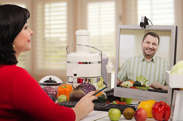 Self-employed nutrition consultant stock photo