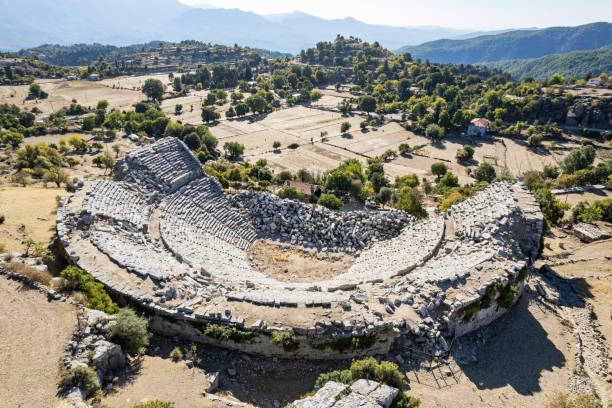 Selge was an important city in ancient Pisidia and later in Pamphylia, on the southern slope of Mount Taurus, modern Antalya Province, Turkey, at the part where the river Eurymedon River. stock photo