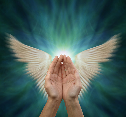 Sending Out Angelic Healing Energy Stock Photo - Download Image Now - iStock