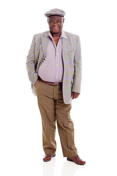 senior homme africain - senior portrait fullbody photos et images de collection