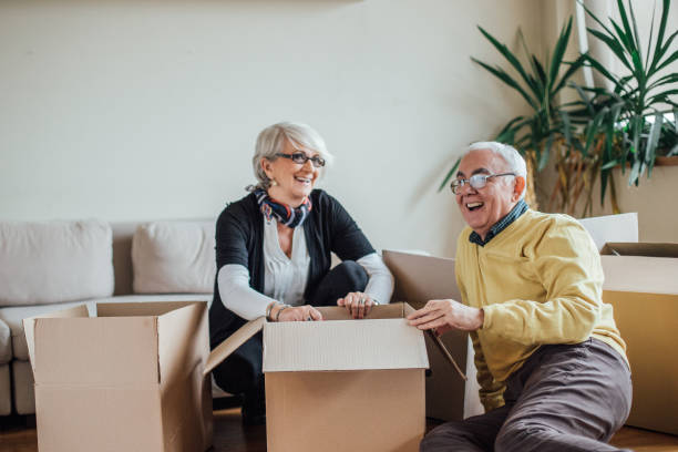 Man and Woman Downsizing to Senior Living 