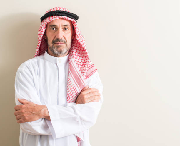 Senior man with a confident expression on smart face thinking serious Senior man with a confident expression on smart face thinking serious old arab man stock pictures, royalty-free photos & images