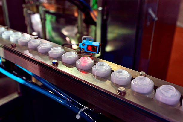 Sensor in the Production Line stock photo
