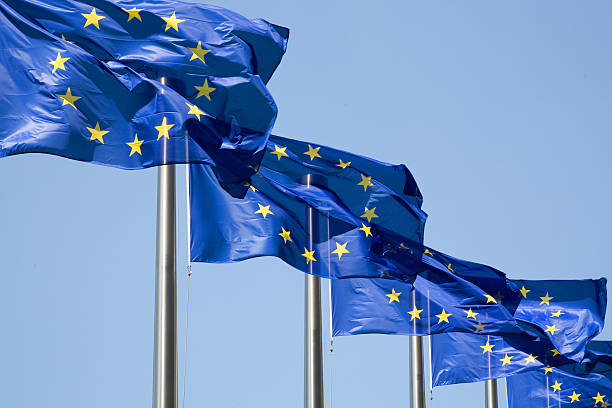 Series of European flags stock photo