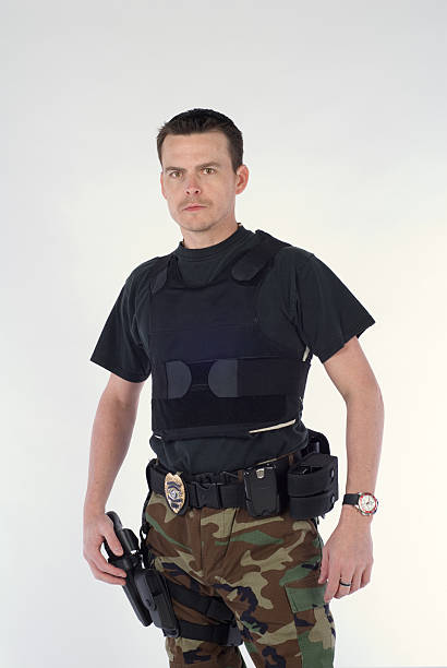 Serious Police Officer stock photo