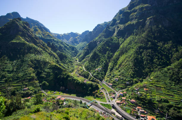 Serra de Agua valley on Madeira island, Portugal stock photo