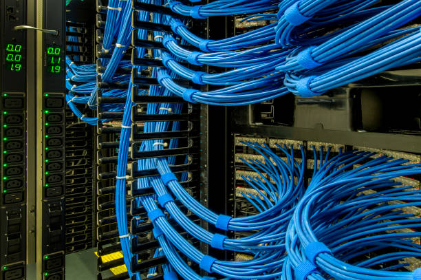 Server Wiring stock photo