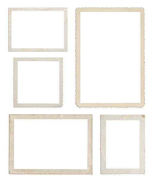 set of different wood frames in white background - fotografie stockfoto's en -beelden