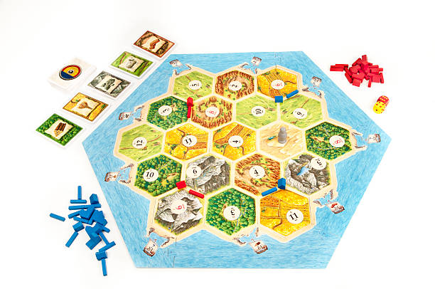 Settlers of Catan Game Board stock photo