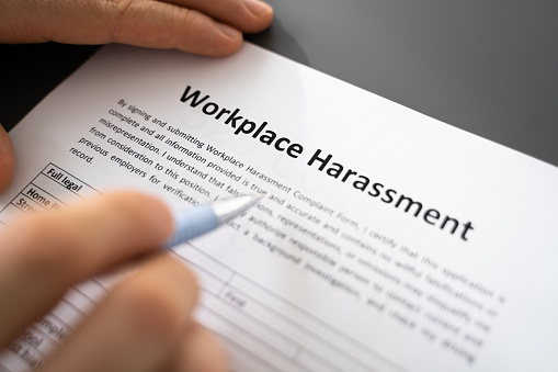 Sexual Harassment In Office. Harassed At Workplace