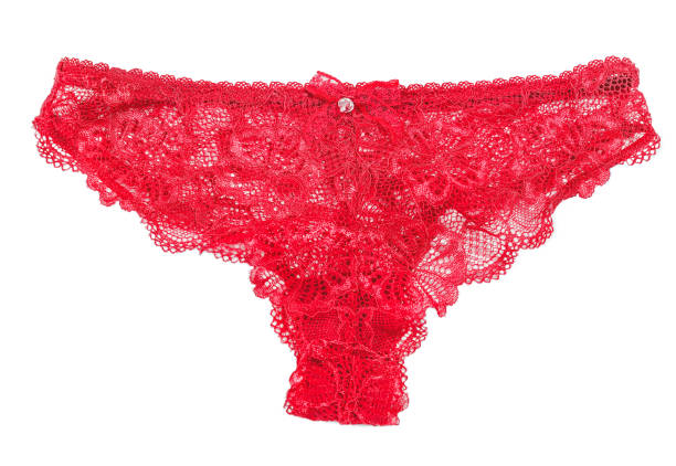 sexy lace panties - silhouette of a lingere стоковые фото и изображения.