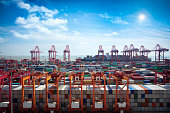 istock Shanghai Yangshan deepwater port 615804292