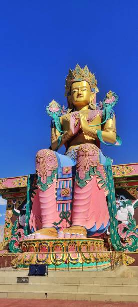 Shanti Stupa stock photo