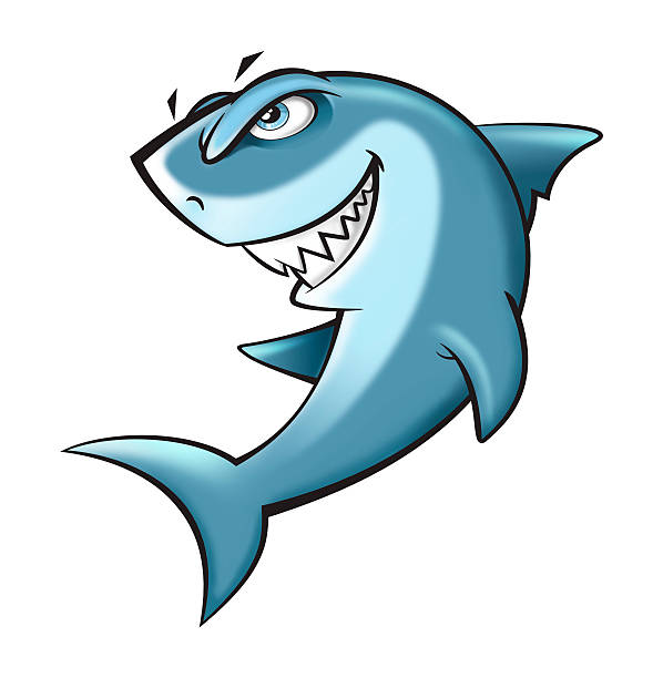 shark cartoon stock photo