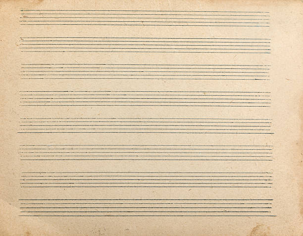 Sheet music for musical notes stock photo