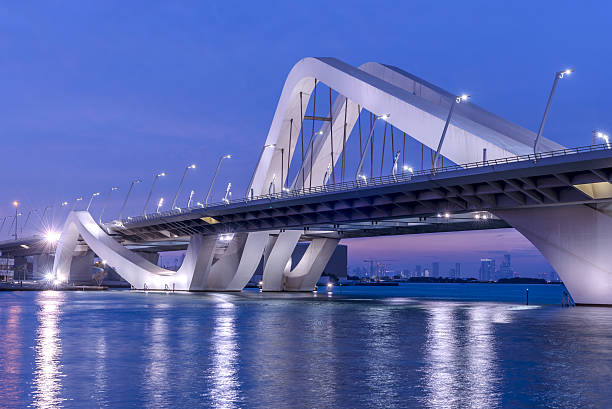 Sheikh Zayed Bridge, Abu Dhabi stock photo