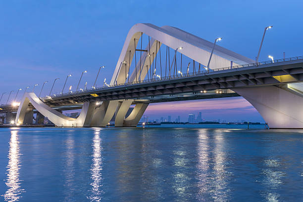 Sheikh Zayed Bridge, Abu Dhabi stock photo