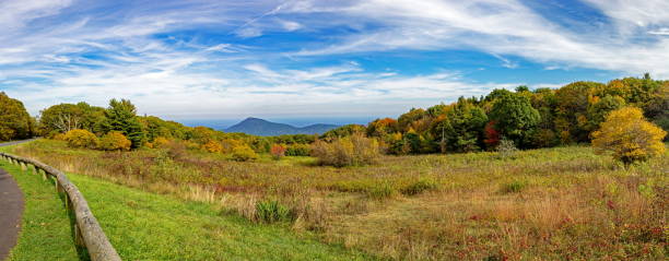 Shenandoah National Park fall views stock photo