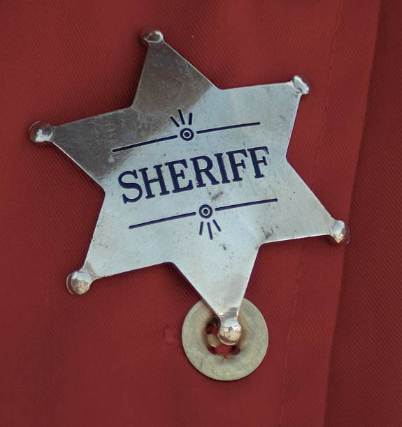 Sherrif badge stock photo
