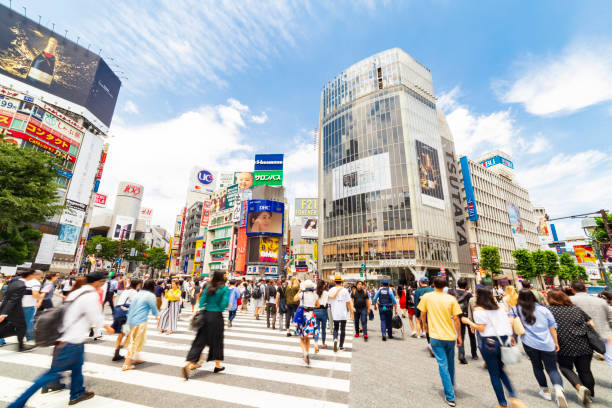 渋谷スクランブル交差点 - 渋谷 ストックフォトと画像