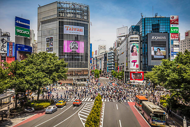 渋谷スクランブル交差点 - 渋谷 ストックフォトと画像