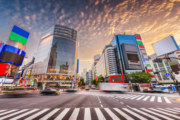 渋谷交差点, 東京都, 日本 - 渋谷 ストックフォトと画像