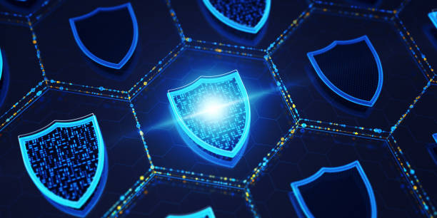 Shield. Network Security  Concept stock photo