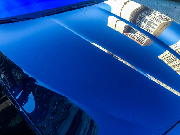 Shiny Car Hood stock photo