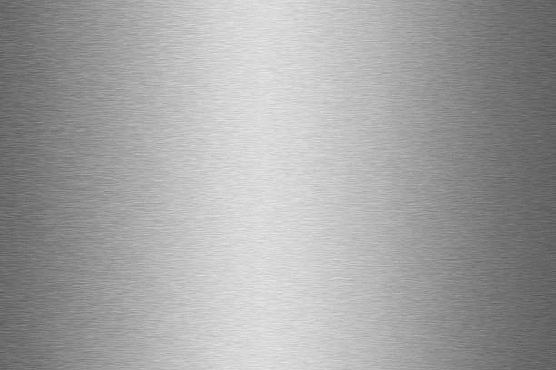 Shiny gray metal textured background surface stock photo