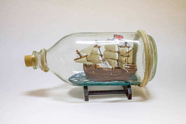 Ship in Glass Bottle stock photo