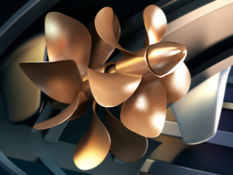 3D propeller of a yacht with DOF effect.Similar images: