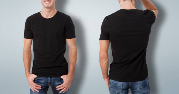 Black Tshirt Front And Back Stock Photos, Pictures & Royalty-Free ...