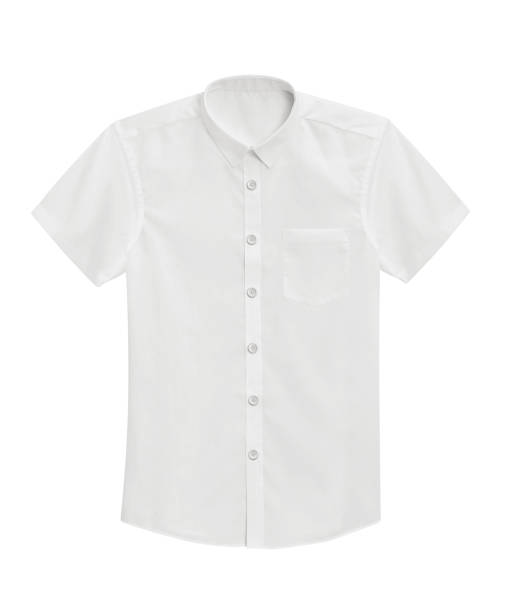 Shirt isolated - white Shirt isolated on a white background with clipping path. button down shirt stock pictures, royalty-free photos & images