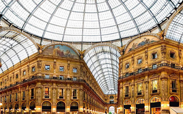 Shopping art gallery in Milan stock photo