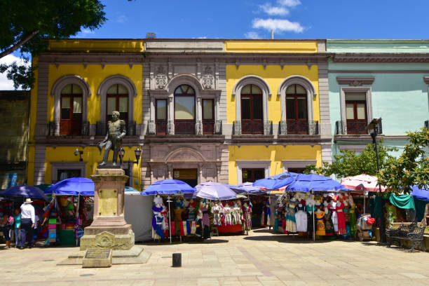 Shops in Oaxaca, Mexico stock photo