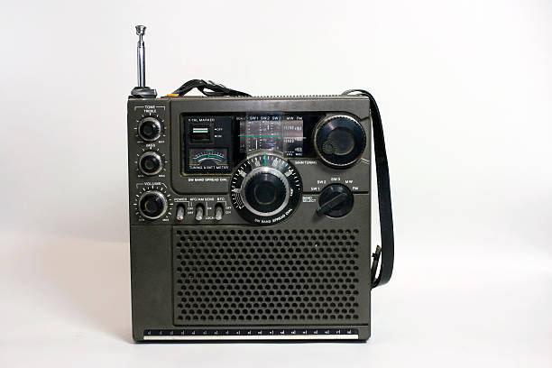 Short wave radio with clipping path stock photo