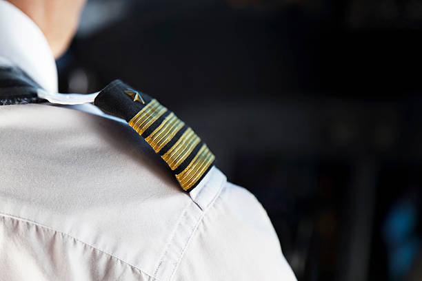 Shoulder Golden Pilot Badge stock photo