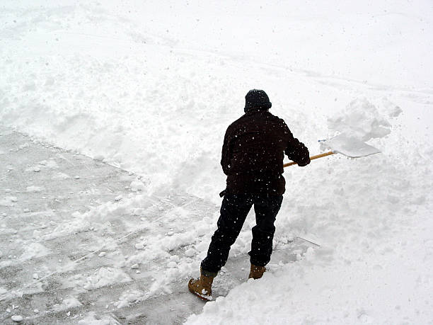 Shoveling Snow stock photo