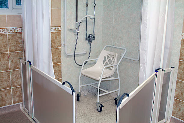 shower for the disabled stock photo