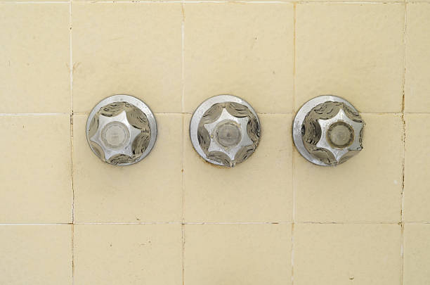 Shower Knobs stock photo