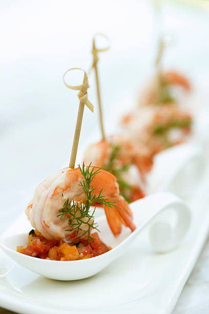 Shrimp Appertizer Shrimp Appertizer Cocktail Food appetizer stock pictures, royalty-free photos & images