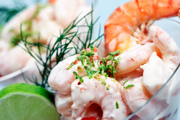 Shrimp Cocktail Close-up stock photo