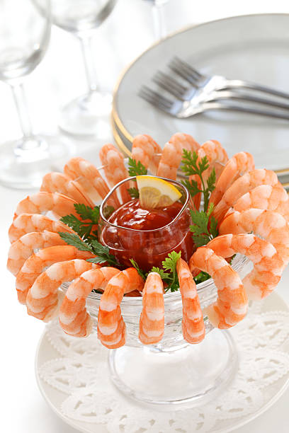 shrimp cocktail appetizer shrimp cocktail stock pictures, royalty-free photos & images