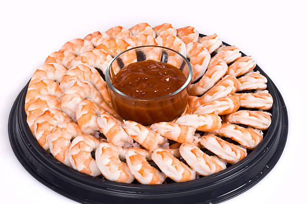Shrimp cocktail tray  shrimp cocktail stock pictures, royalty-free photos & images