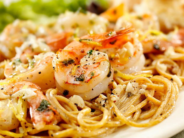 Shrimp Scampi  shrimp seafood stock pictures, royalty-free photos & images