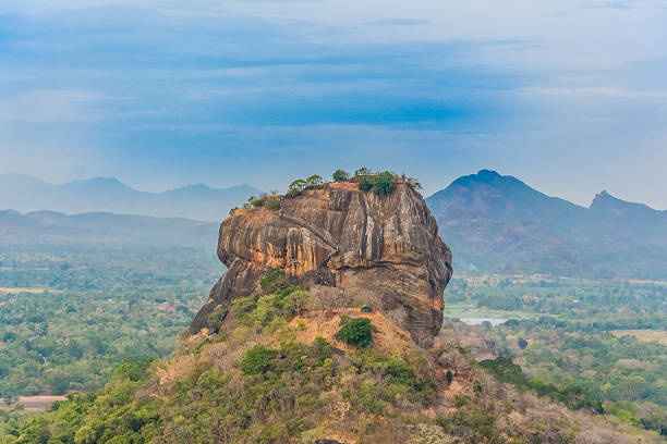 Sigiriya Rock Fortress View From Pidurangala Rock stock photo