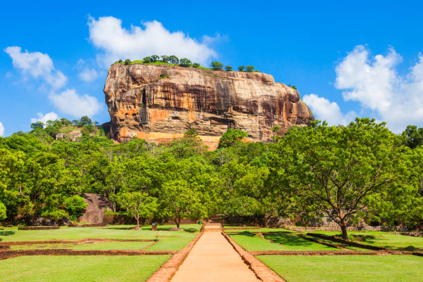 Sigiriya Rock, Sri Lanka Sigiriya Rock or Lion Rock is an ancient fortress near Dambulla, Sri Lanka. Sigiriya is a UNESCO World Heritage Site. dambulla stock pictures, royalty-free photos & images