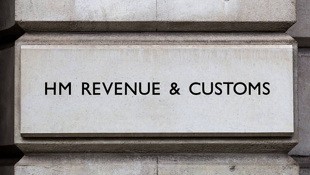 Sign for HM Revenue and Customs stock photo