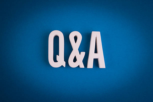 Q&A Sign Lettering stock photo