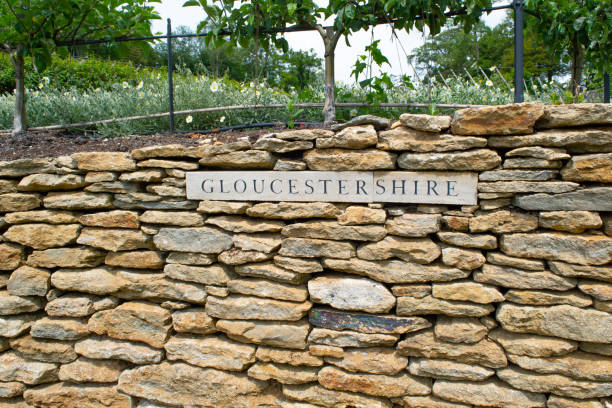 A sign of the county of Gloucestershire stock photo